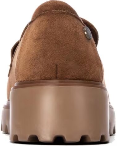 REFRESH 176030 TRACK HEEL LOAFER IN CAMEL SUEDE