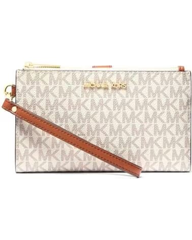 MICHAEL KORS 35F8GTVW0B-VANILLA CARTEIRA COM FECHO E ALÇA DE PULSO