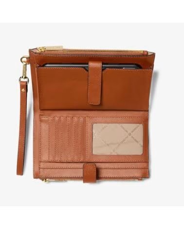 MICHAEL KORS POCHETTE PORTAFOGLIO 35F8GTVW0L MARRONE PELLE SAFFIANO