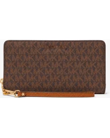 MICHAEL KORS BROWN WALLET WITH LOGO PRINT
