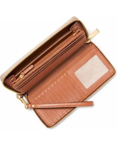 MICHAEL KORS 35S6GTVE9B-VANILLA PORTEFEUILLE ZIPPÉ AVEC DRAGONNE