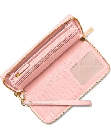 MICHAEL KORS 35T7GTVE7L PORTAFOGLIO CON CERNIERA E POLSIERA ROSA CIPRIA