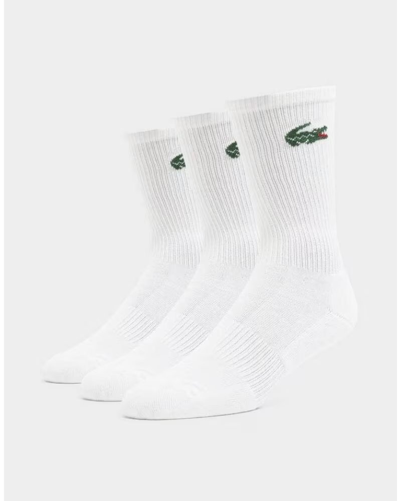 LACOSTE PACK 3 CALCETINES ALTOS RA9246 BLANCO