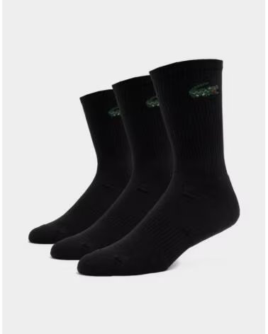 LACOSTE 3-PACK HIGH SOCKS RA9246 NEGRO