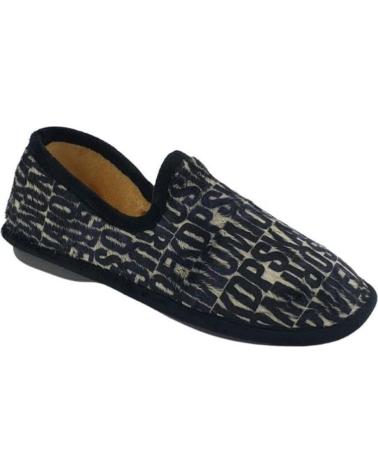 Calzado de casa de Hombre JAVER ZAPATILLAS HOMBRE LETRAS  35-208 NEGRO