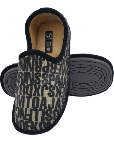 Calzado de casa de Hombre JAVER ZAPATILLAS HOMBRE LETRAS  35-208 NEGRO