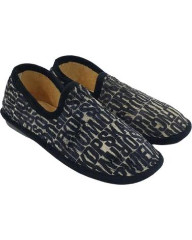 Calzado de casa de Hombre JAVER ZAPATILLAS HOMBRE LETRAS  35-208 NEGRO