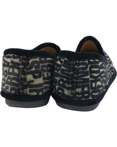 Calzado de casa de Hombre JAVER ZAPATILLAS HOMBRE LETRAS  35-208 NEGRO