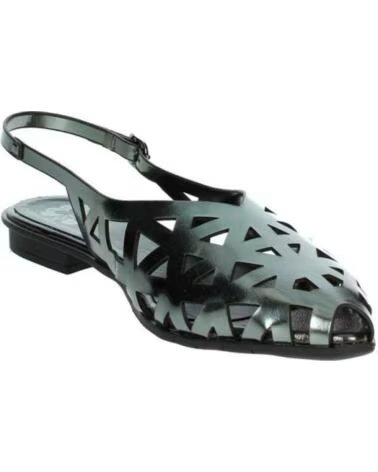 PORRONET Sandalias Planas Mujer 7092 Plomo PLATEADO