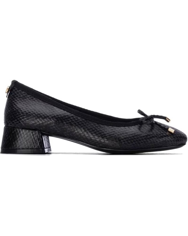 XTI 146378 BALLERINA CON TACCO BASSO E FIOCCO NEGRO