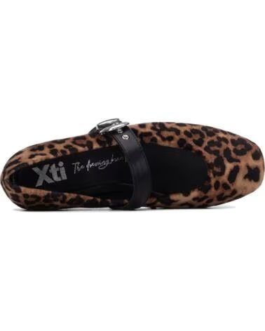 XTI SAPATOS PLANOS BAILARINAS MULHER 146485 ESTAMPADO ANIMAL PRINT MARRON