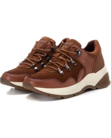 CARMELA 160155 BASKETS CASUAL EN CUIR CAMEL