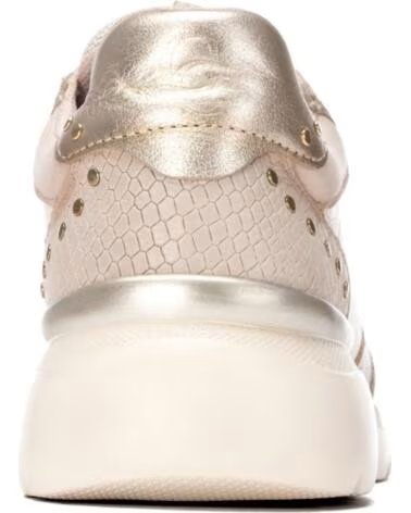 CARMELA 164219 SNEAKERS CASUAL IN PELLE BEIGE E ORO
