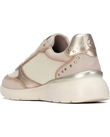 CARMELA 164219 SNEAKERS CASUAL IN PELLE BEIGE E ORO