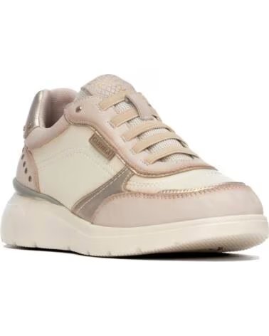 CARMELA 164219 SNEAKERS CASUAL IN PELLE BEIGE E ORO