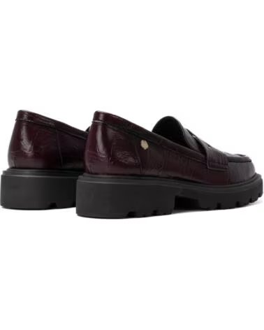 CARMELA MOCASSIN À TALON BAS 164270 BORDEAUX AVEC SEMELLE TRACK BURDEOS