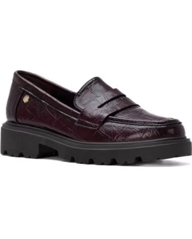 CARMELA MOCASSIN À TALON BAS 164270 BORDEAUX AVEC SEMELLE TRACK BURDEOS