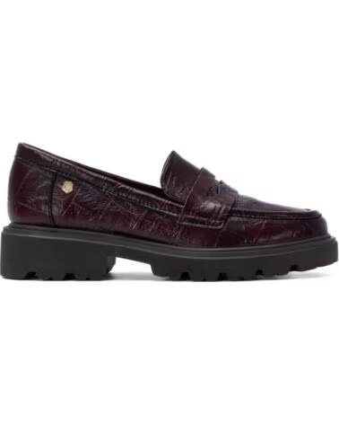 CARMELA MOCASSIN À TALON BAS 164270 BORDEAUX AVEC SEMELLE TRACK BURDEOS