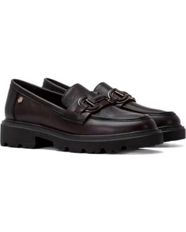 CARMELA MOCASSIN EN CUIR AVEC BOUCLE ET SEMELLE CRANTER 164336 MARRON
