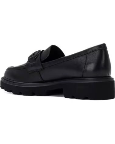 CARMELA 164336 LEATHER LOAFER WITH BUCKLE NEGRO