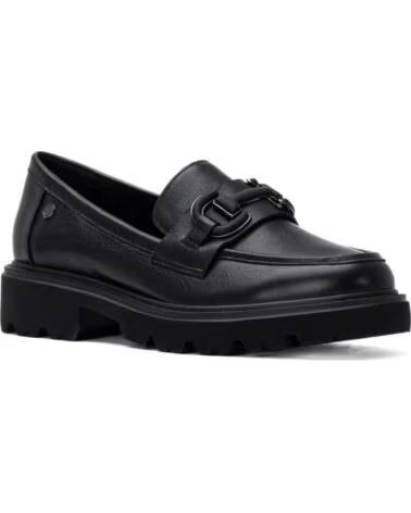 CARMELA 164336 LEATHER LOAFER WITH BUCKLE NEGRO
