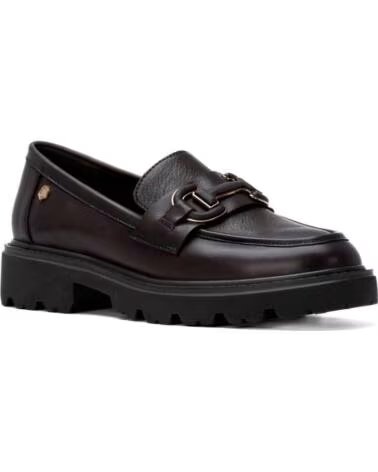 CARMELA MOCASSIN EN CUIR AVEC BOUCLE ET SEMELLE CRANTER 164336 MARRON
