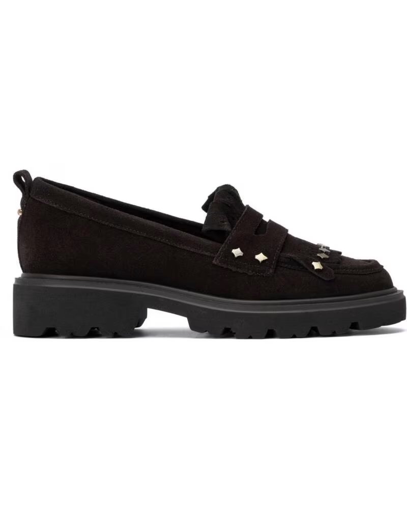 CARMELA MOCASSINS EM COURO MARROM 164311 MARRON