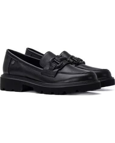 CARMELA 164336 LEATHER LOAFER WITH BUCKLE NEGRO