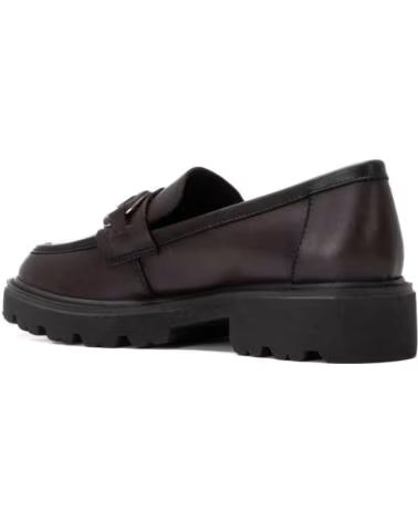 CARMELA MOCASSIN EN CUIR AVEC BOUCLE ET SEMELLE CRANTER 164336 MARRON