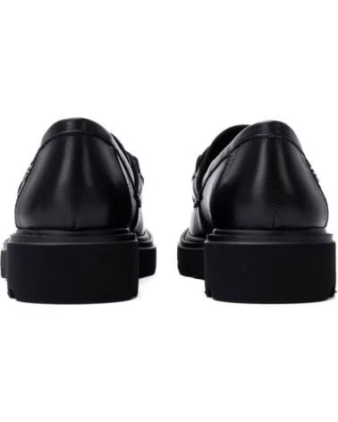 CARMELA 164336 LEATHER LOAFER WITH BUCKLE NEGRO