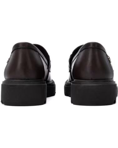 CARMELA MOCASSIN EN CUIR AVEC BOUCLE ET SEMELLE CRANTER 164336 MARRON