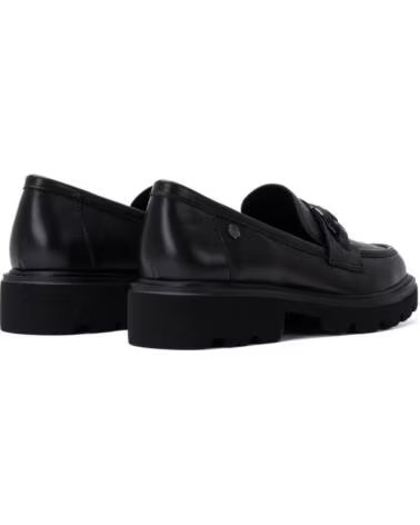 CARMELA 164336 LEATHER LOAFER WITH BUCKLE NEGRO