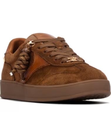 CARMELA 164372 BASKETS CASUAL EN CUIR COULEUR CAMEL