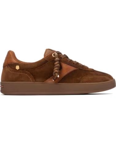 CARMELA 164372 BASKETS CASUAL EN CUIR COULEUR CAMEL