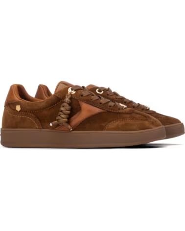 CARMELA 164372 BASKETS CASUAL EN CUIR COULEUR CAMEL