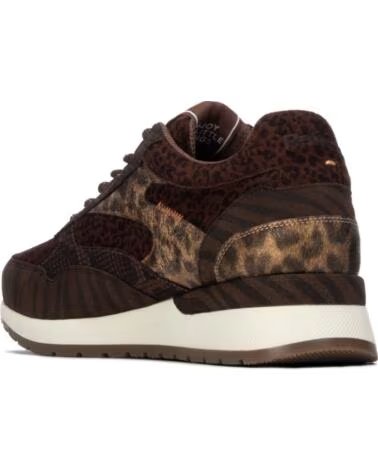REFRESH 176219 ZAPATILLAS CASUAL MARRÓN CON ESTAMPADO ANIMAL PRINT Y CIERRE DE CREMALLERA MARRON