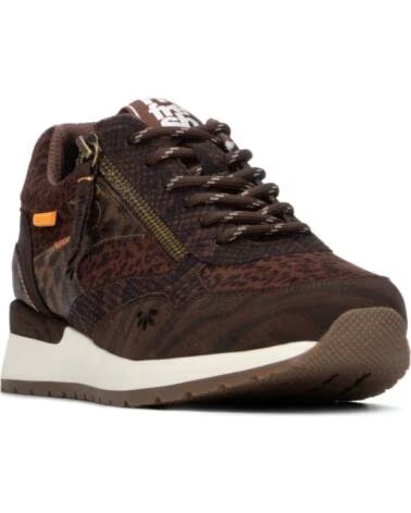 REFRESH 176219 ZAPATILLAS CASUAL MARRÓN CON ESTAMPADO ANIMAL PRINT Y CIERRE DE CREMALLERA MARRON
