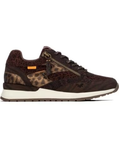 REFRESH 176219 ZAPATILLAS CASUAL MARRÓN CON ESTAMPADO ANIMAL PRINT Y CIERRE DE CREMALLERA MARRON