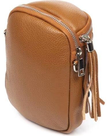 FIRENZE ARTEGIANI AGUGLIANO CROSSBODY BAG GENUINE DOLLARO LEATHER 15X9X20 CM CUERO