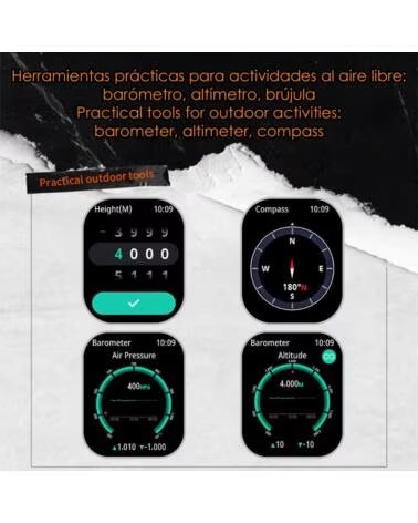 DAM SMARTWATCH KR92 GPS PRETO 54161 NEGRO