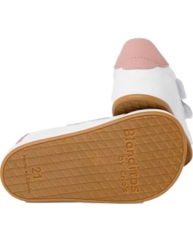 BLANDITOS LONDRES BY CRIOS CALZADO BAREFOOT INFANTIL CIERRE DOBLE ADHESIVO BLANCO Y ROSA BLANCO-ROSA