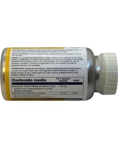 SOLARAY ASHWAGANDHA SHODEN MAGNESIO BISGLICINATO 60 CÁPSULAS VEGETALES