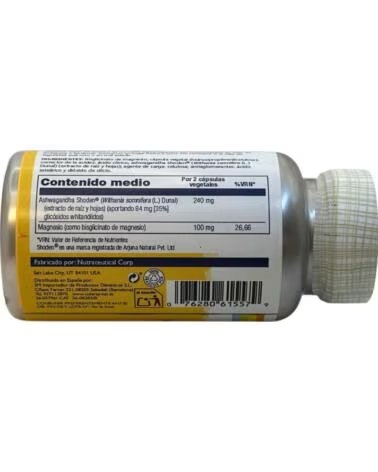 SOLARAY ASHWAGANDHA SHODEN MAGNESIO BISGLICINATO 60 CÁPSULAS VEGETALES
