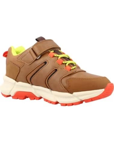 GEOX ZAPATILLAS NIÑO MODELO J56LCD COLOR MARRÓN 0FUME C0616