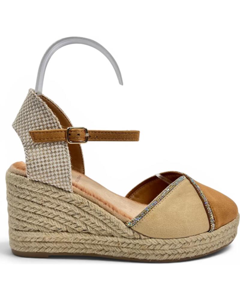 TIMBOS KEIL SANDALETTE ESPARTO CAMEL 133369 MARRóN