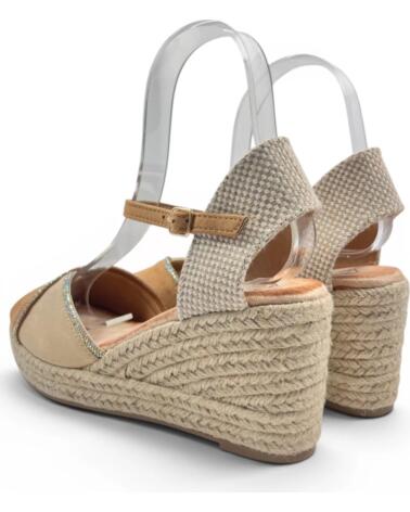 TIMBOS KEIL SANDALETTE ESPARTO CAMEL 133369 MARRóN