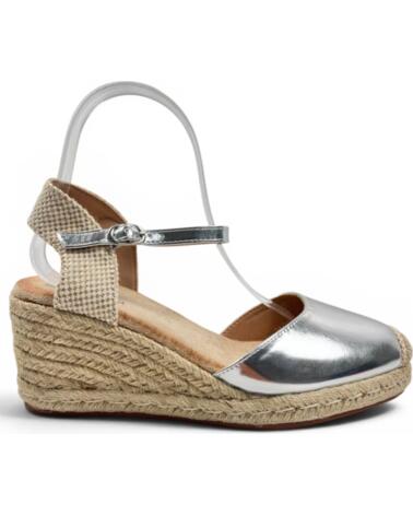 TIMBOS Sandalia cuna esparto mujer plata 133368 PLATEADO
