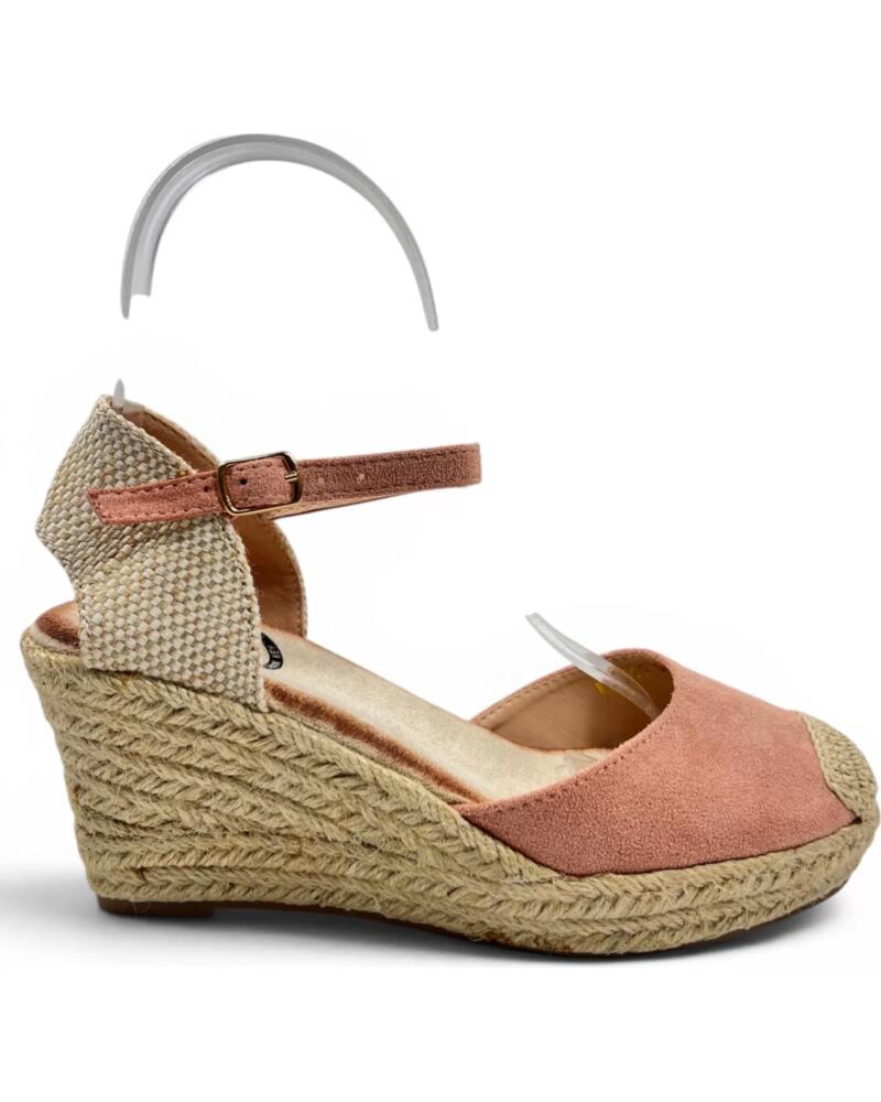 TIMBOS SANDALE COMPENSÉE EN SPART ROSA