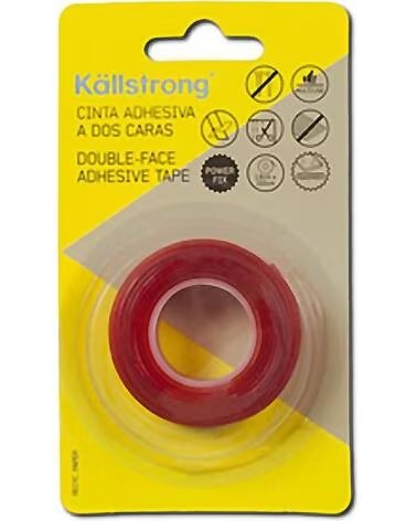 KALLSTRONG CINTA ADHESIVA DE DOBLE CARA MULTIUSOS MULTICOLOR
