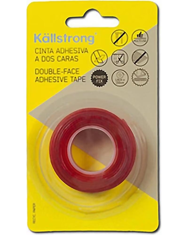 KALLSTRONG CINTA ADHESIVA DE DOBLE CARA MULTIUSOS MULTICOLOR